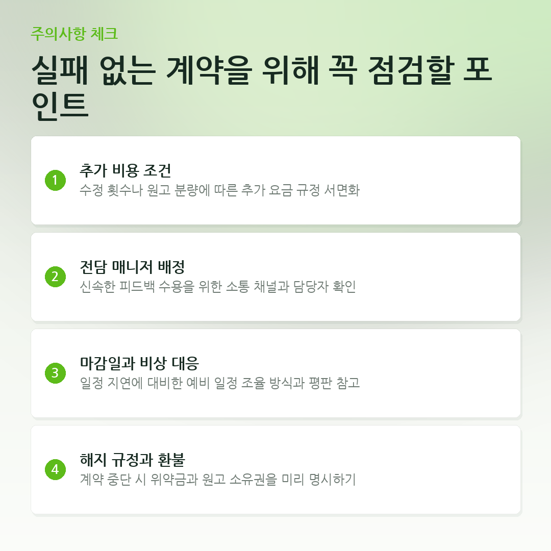 실패 없는 계약을 위해 꼭 점검할 포인트 요약 카드