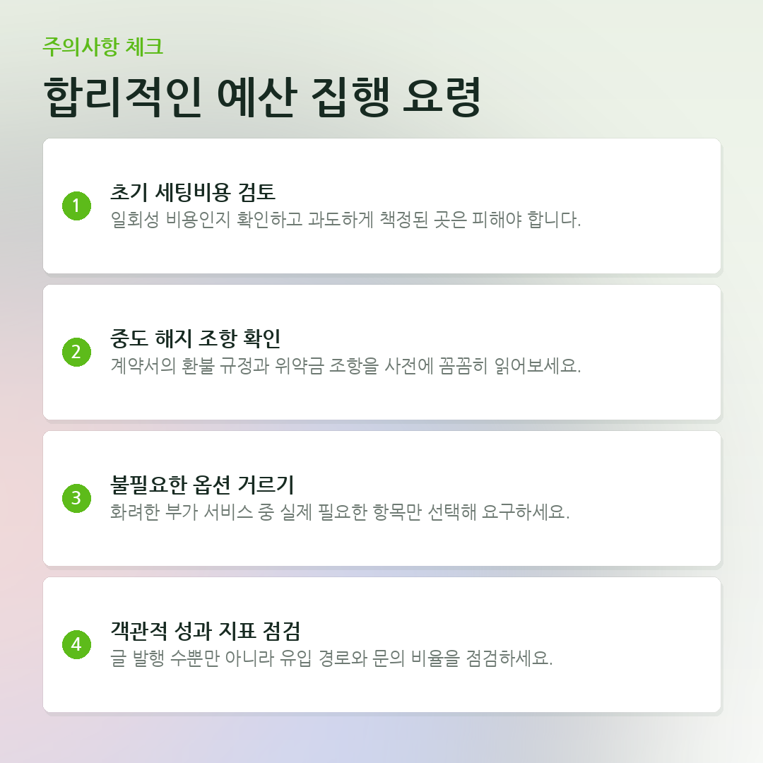 합리적인 예산 집행 요령 요약 카드